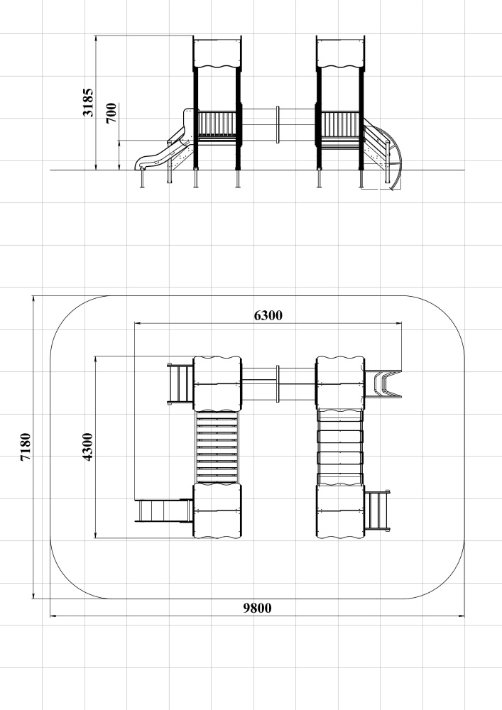 ДИК 4.07-ДПК Детский игровой комплекс Н=700