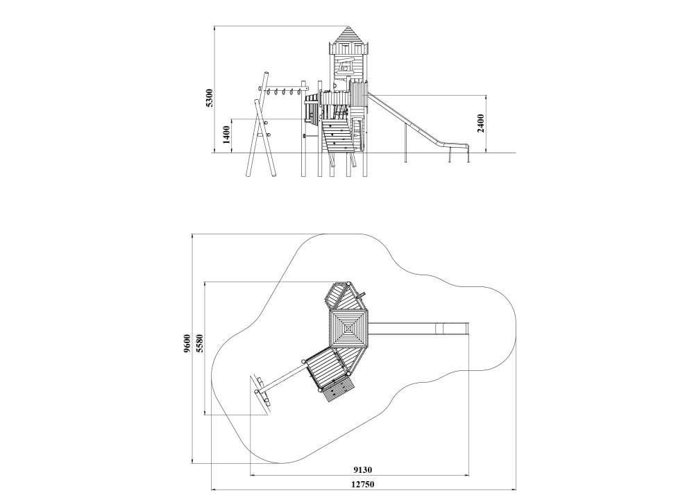 ДП 4.110 Замок (5 м) маленький с рукоходом