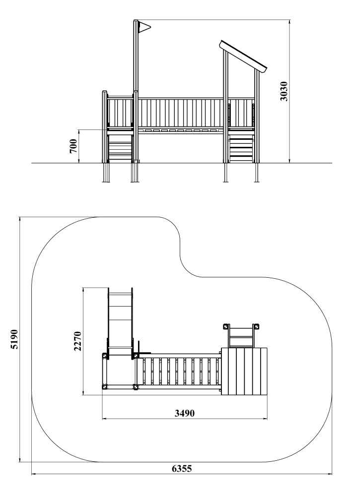 ДИК 2.106 Детский игровой комплекс Н=700 мм