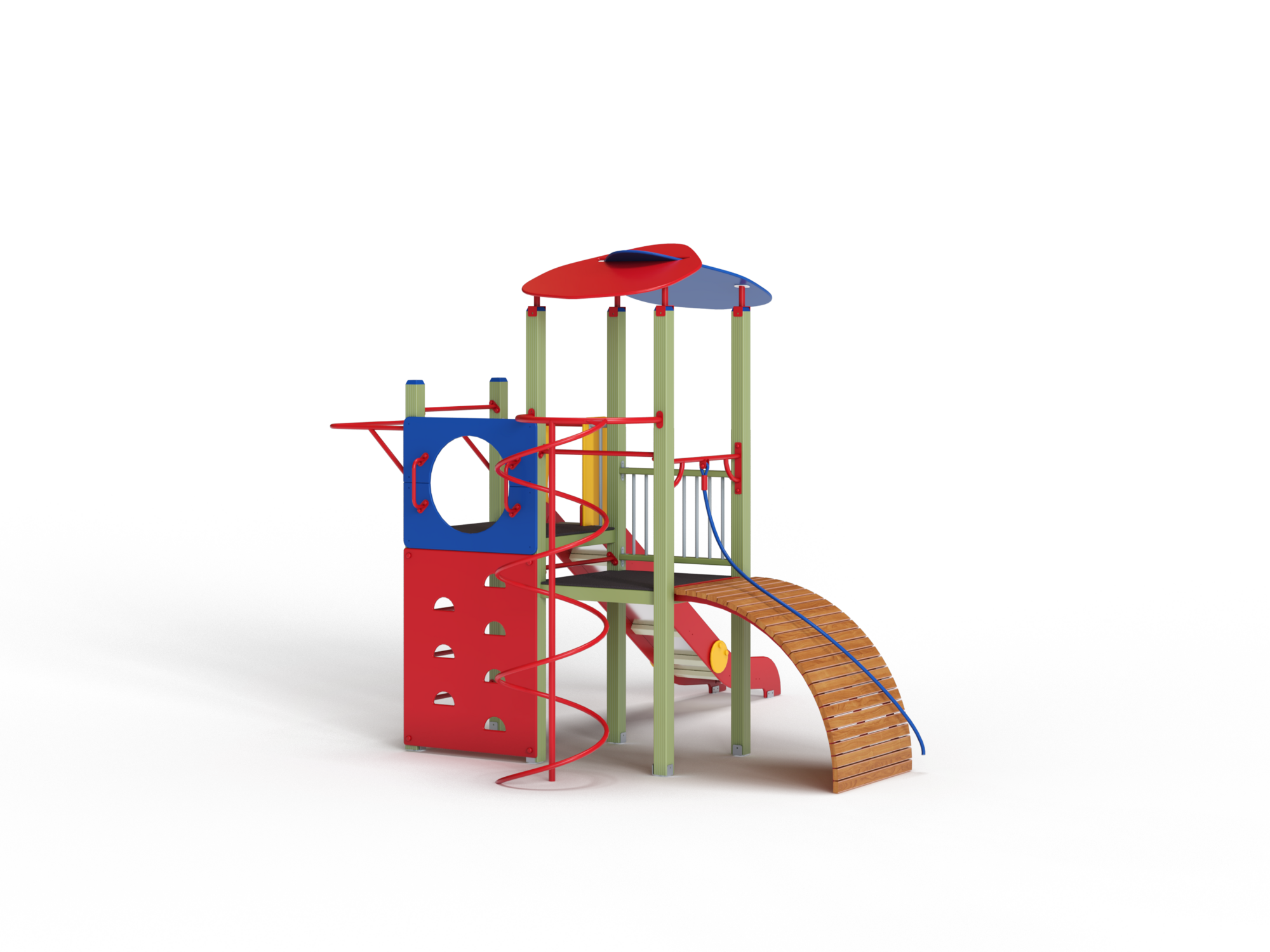 ДИК 1.230-ДЕРЕВО Детский игровой комплекс с горкой H=1500 мм