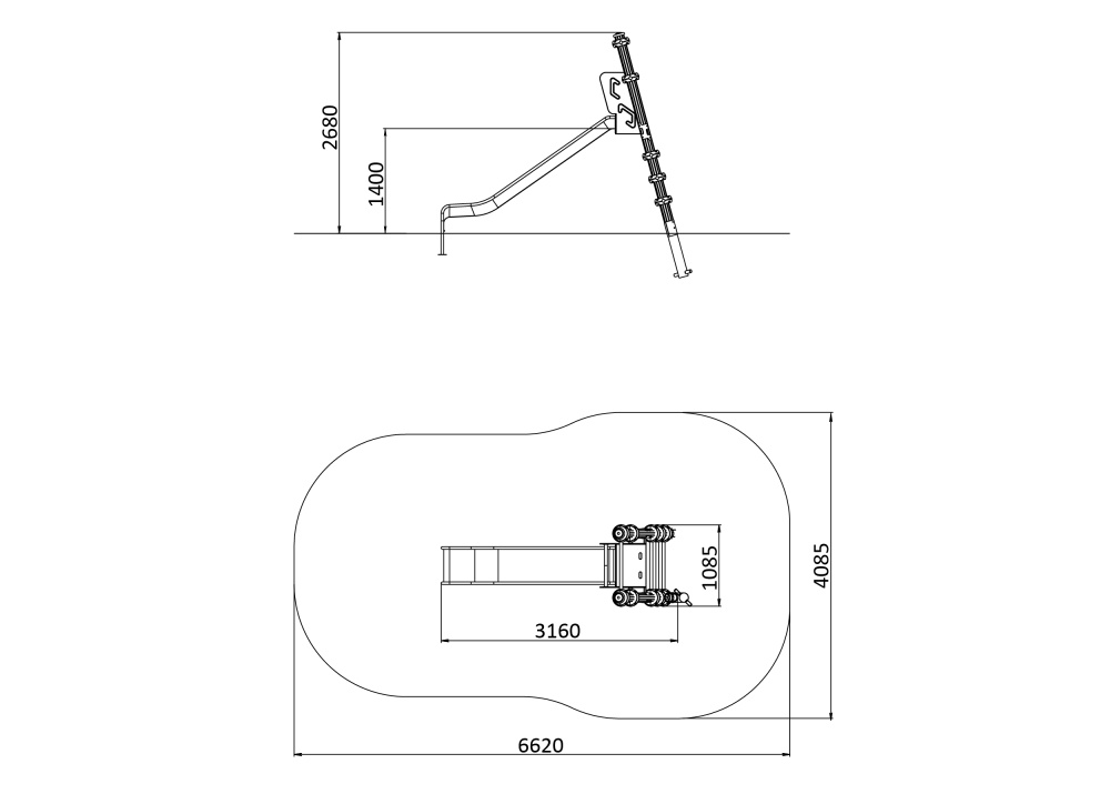 ДИО 5.52 Горка 1400 нержавеющая