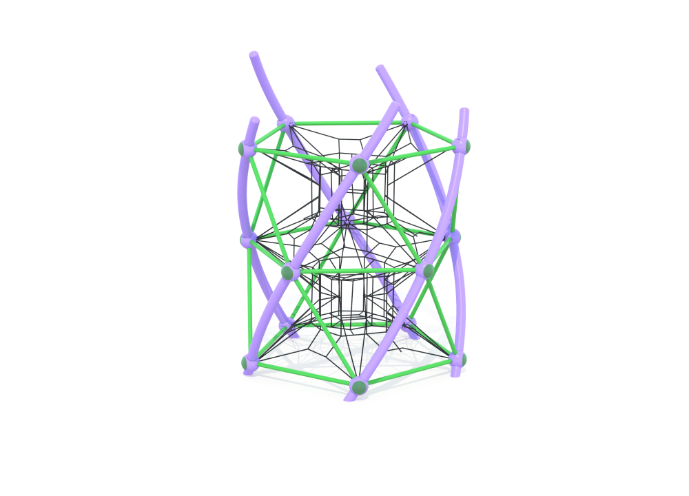 УК 7.450.11 Башня два этажа  с сетками нерж и пор.окрас