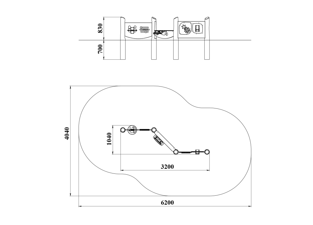 МФ 8.205 Игровая панель 3 на бревнах