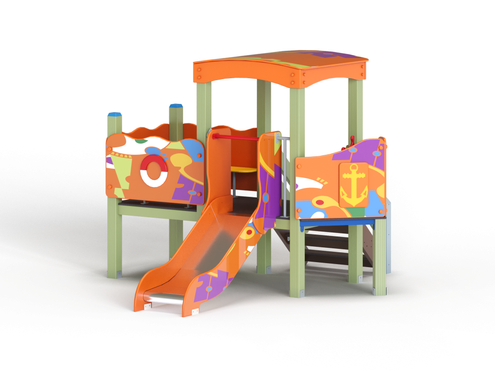 МФ 4.091 Горка Кораблик H=700 мм Граффити