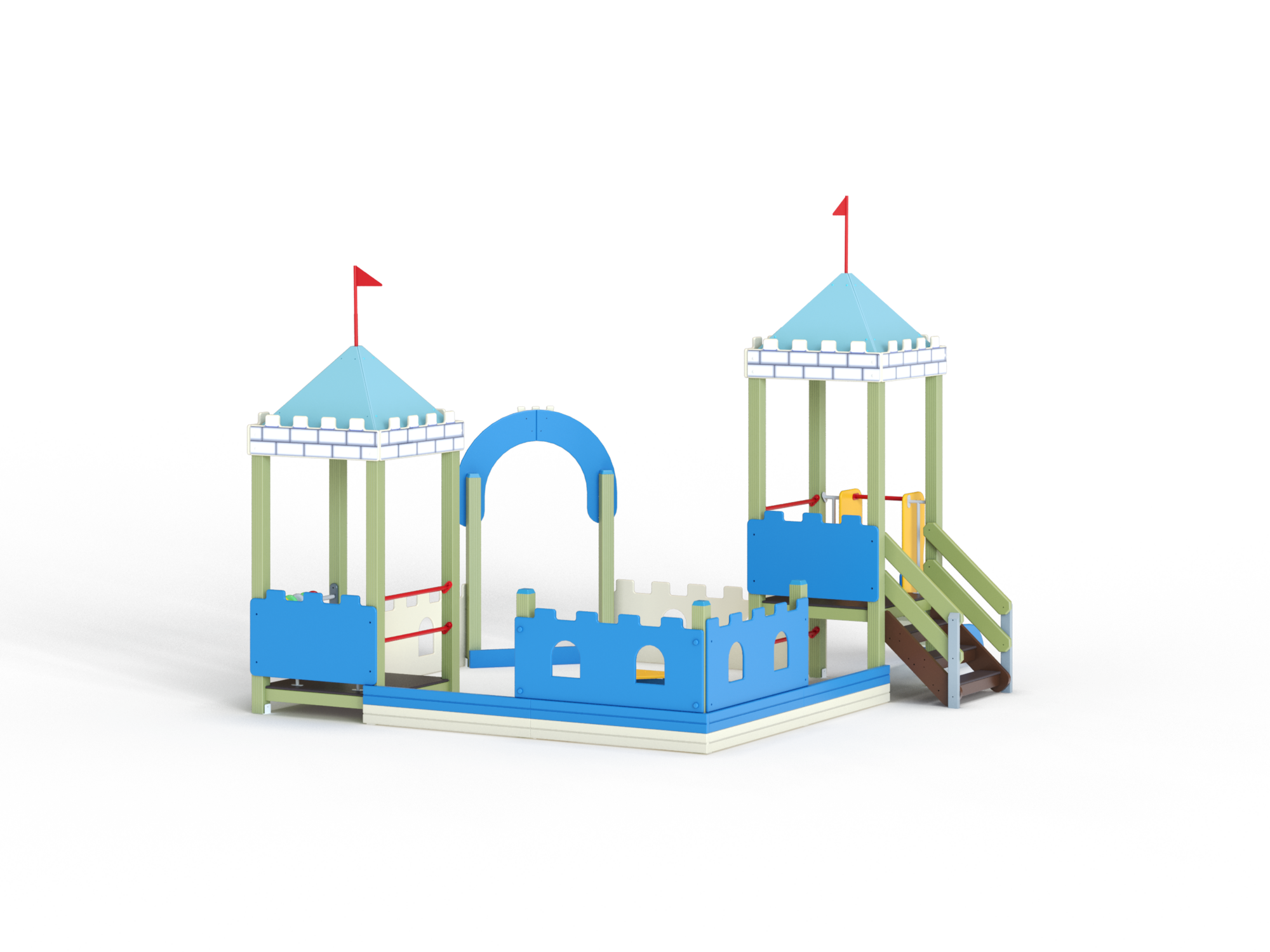 МФ 3.232 Песочный дворик с горкой Н=700 мм