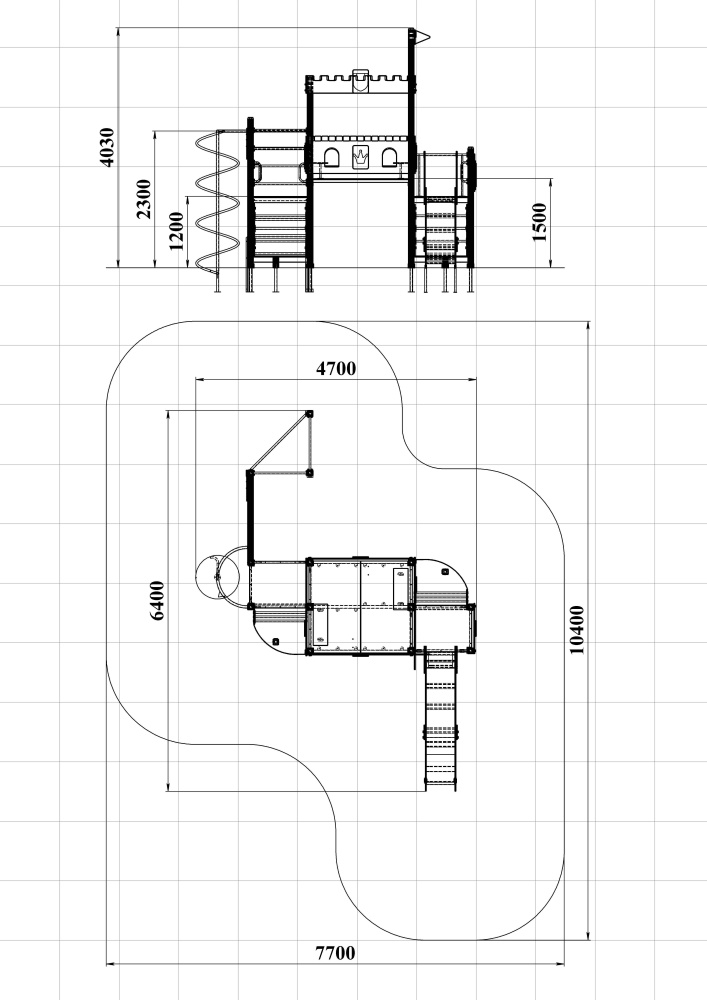 ДИК 9.122-ДЕРЕВО Детский игровой комплекс Н=1200 мм