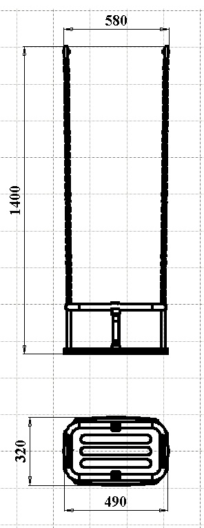ДИО 1.204к Подвес резиновый на короткой цепи (люлька)