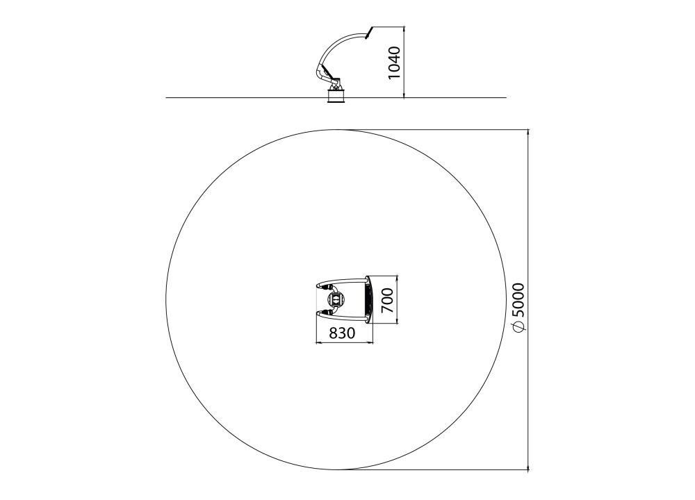 ДИО 3.27.01 Качалка сидячая одноместная нерж