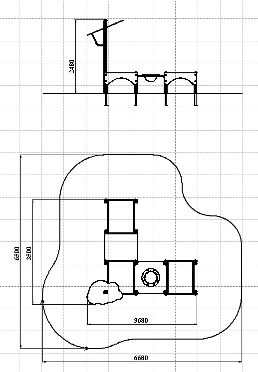 МФ 3.503-В01 Стол-песочница тройная