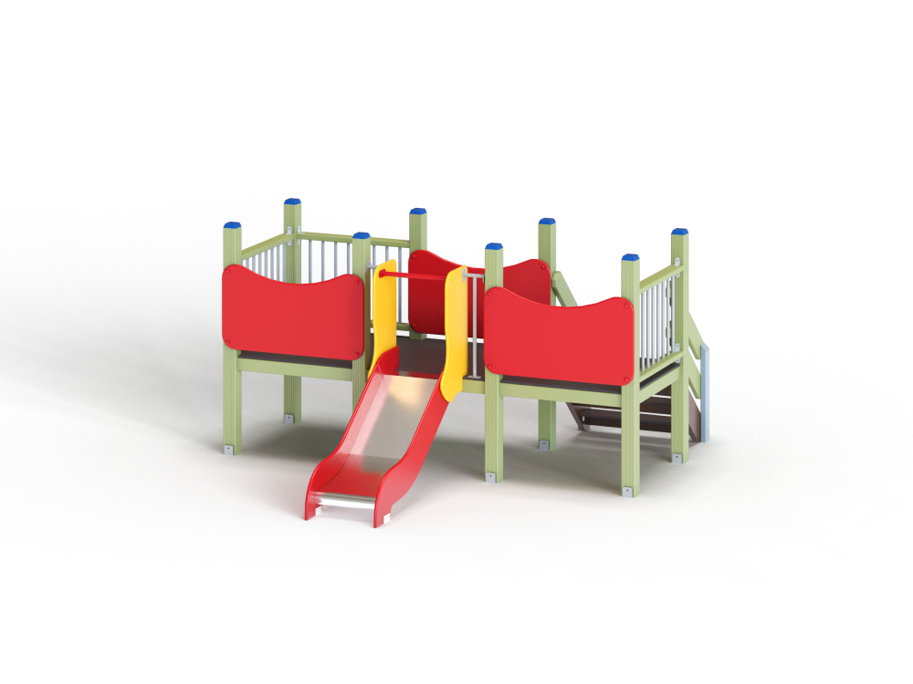 ДИО 5.023-ДЕРЕВО Закрытый манеж с горкой Н=700