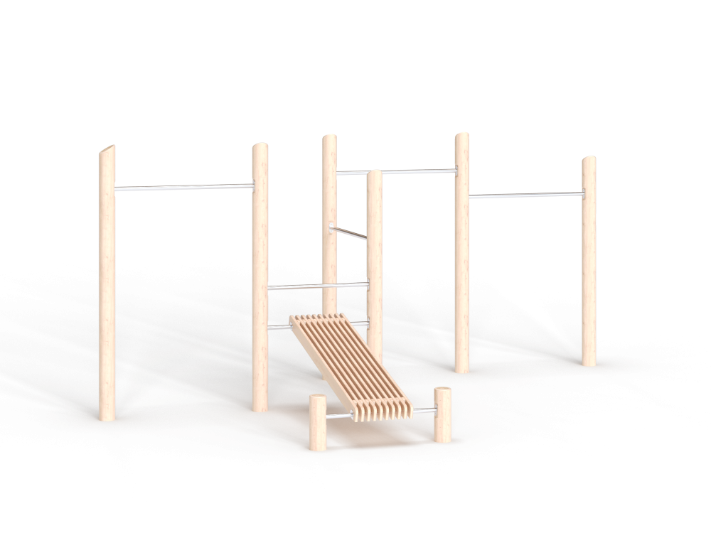 ДП 7.384 Комплекс универсальный на бревнах