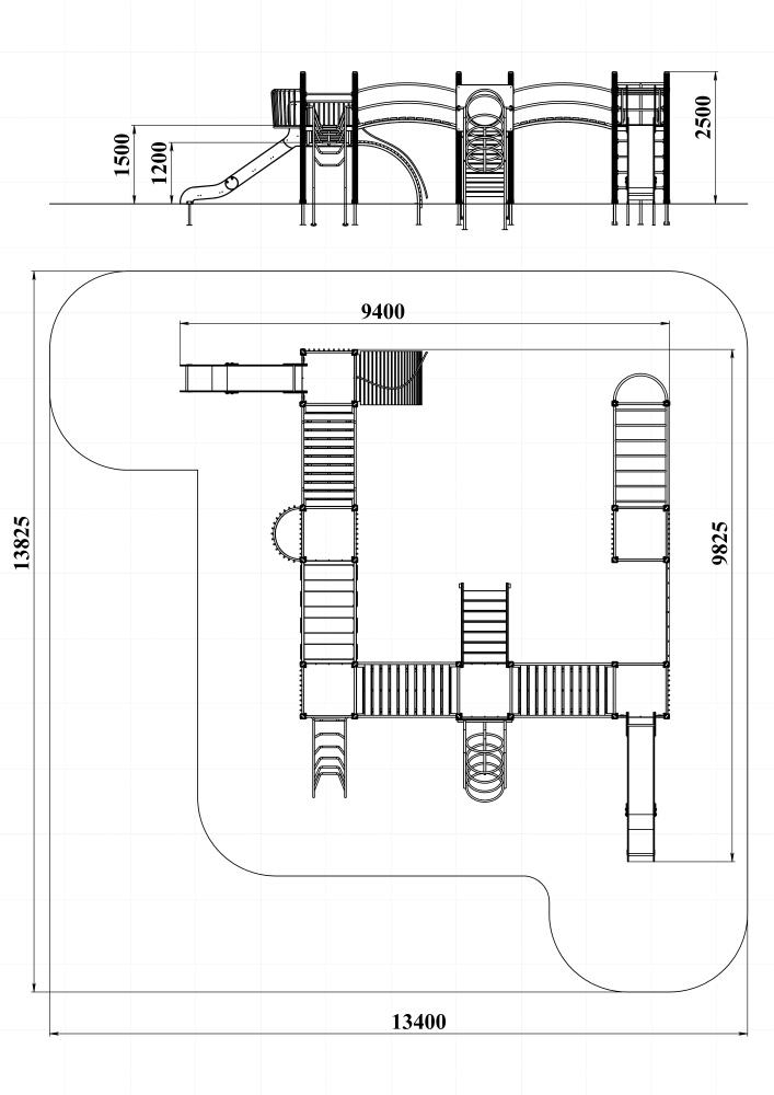 ДИК 5.01-ДЕРЕВО Детский игровой комплекс Н=1200, 1500