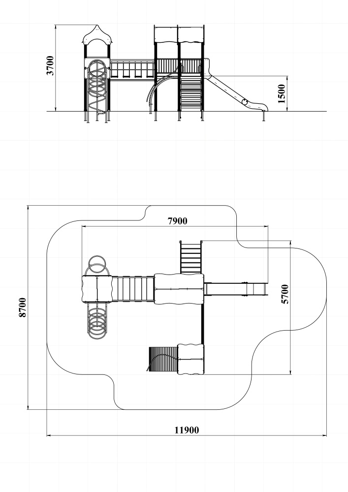 ДИК 3.113-ДПК Детский игровой комплекс Н=1500 мм