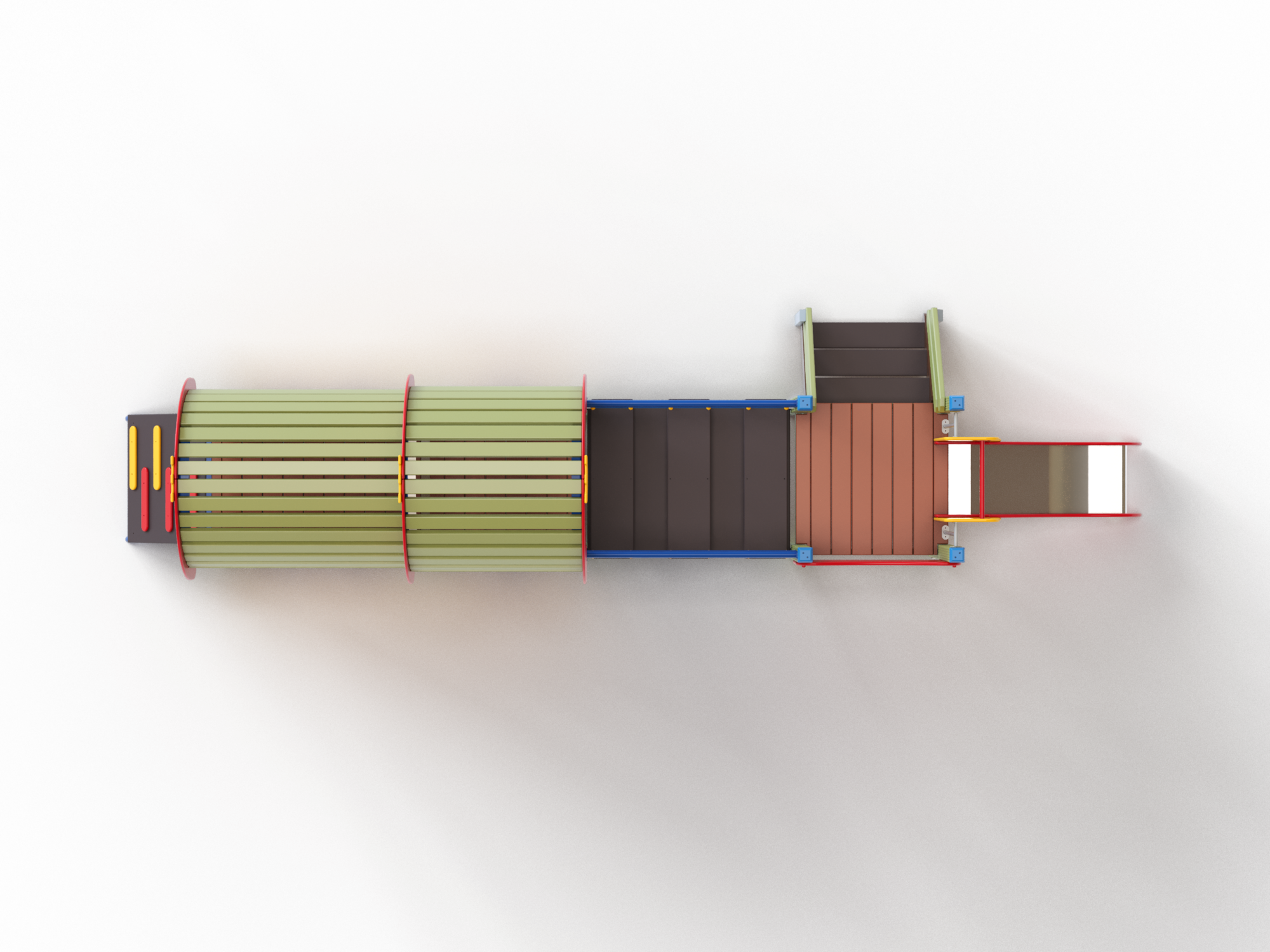 МФ 4.061-ДЕРЕВО Локомотив с 1 вагоном и горкой Н=700 мм