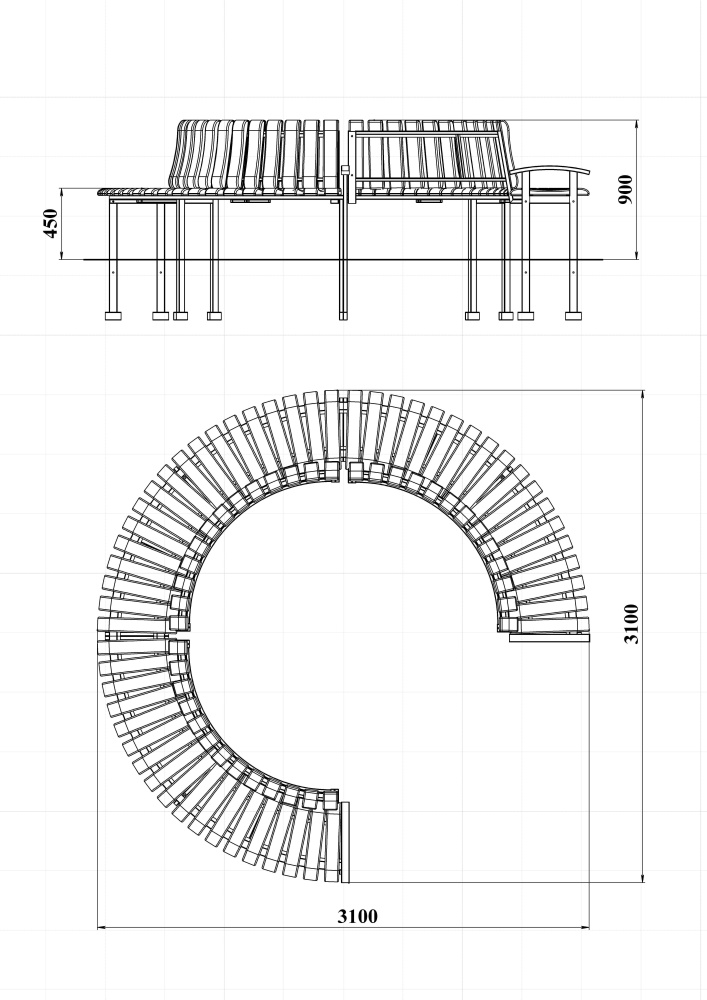 МФ 1.167 Лавочка Гарден 3