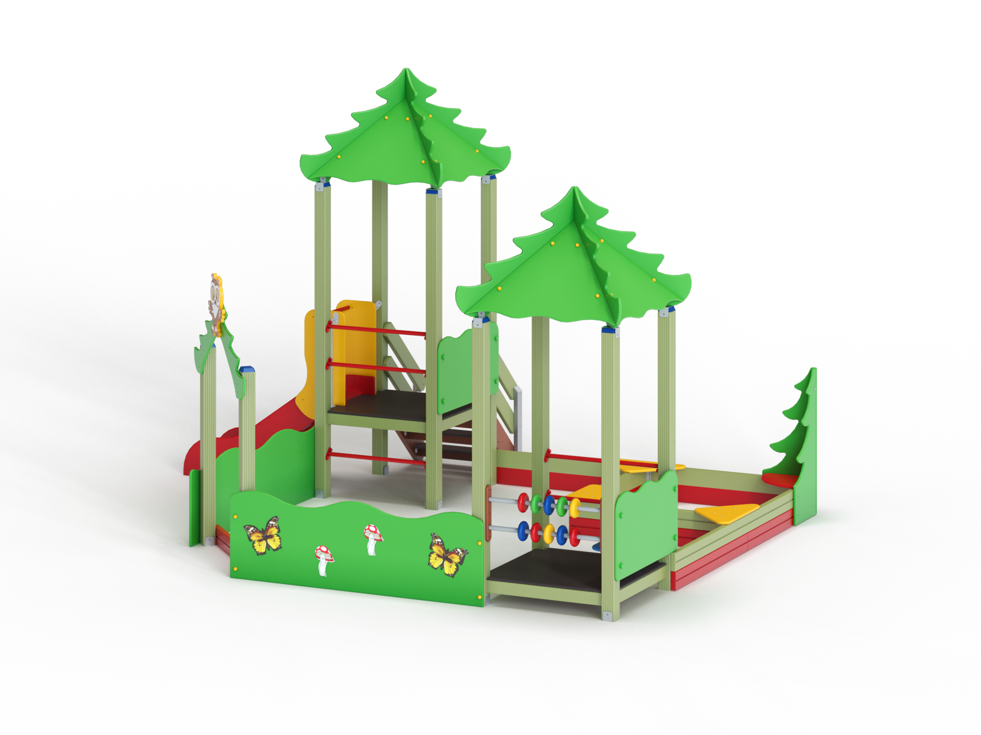 МФ 3.22 Песочный дворик с горкой H=700мм