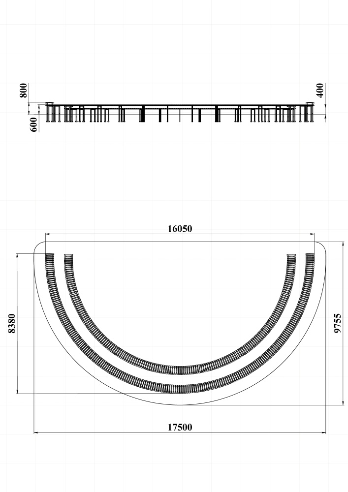МФ 1.611 Скамья Амфитеатр полукруг