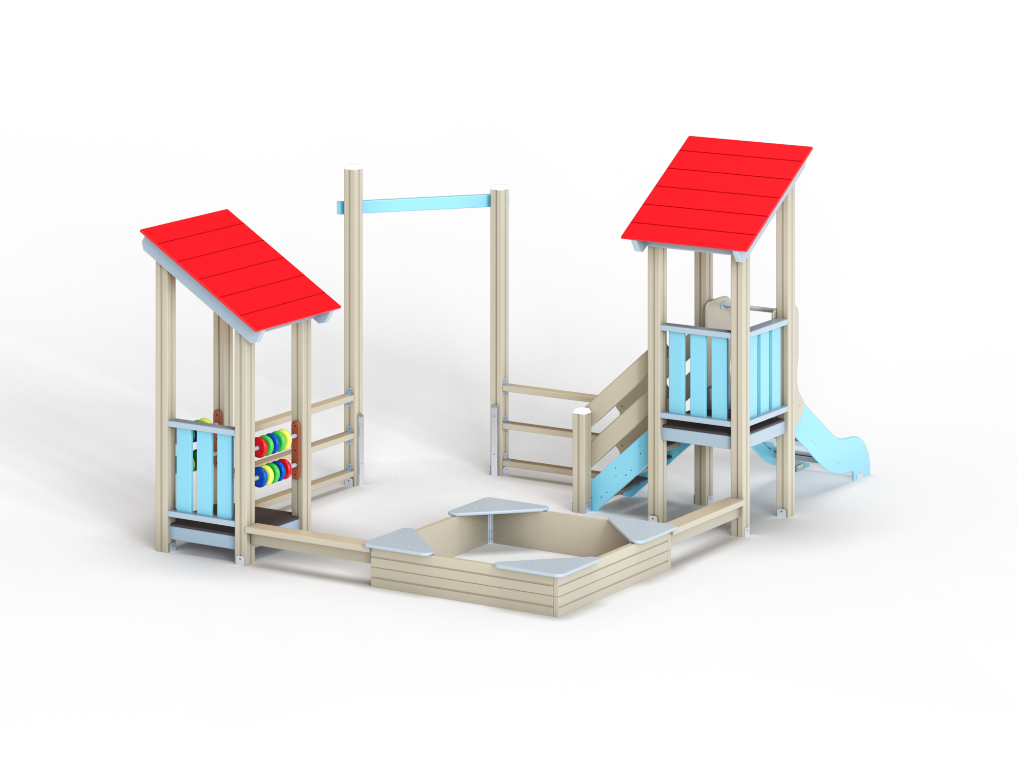 МФ 3.21 Песочный дворик с горкой H=700мм