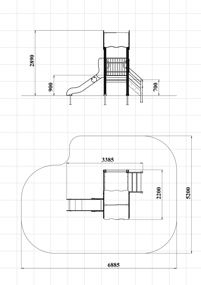 ДИК 2.13-ДЕРЕВО Детский игровой комплекс Н=900 мм