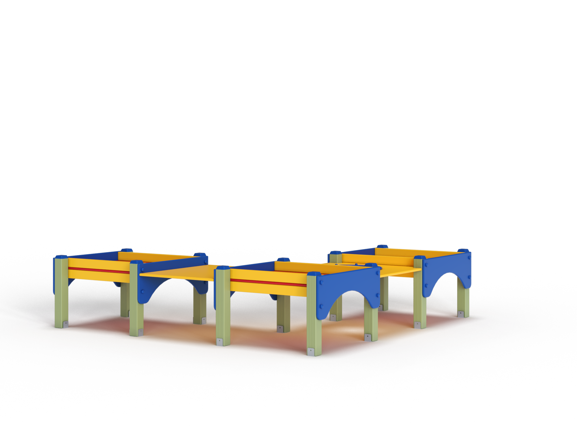 МФ 3.503-ДЕРЕВО Стол-песочница тройная низкая
