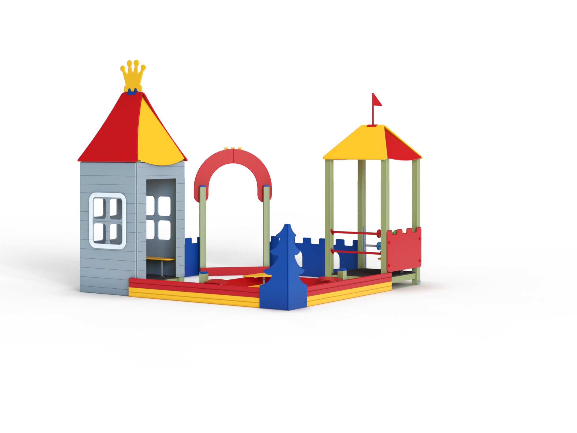 МФ 3.261-ДЕРЕВО Песочный дворик Белоснежка без горки