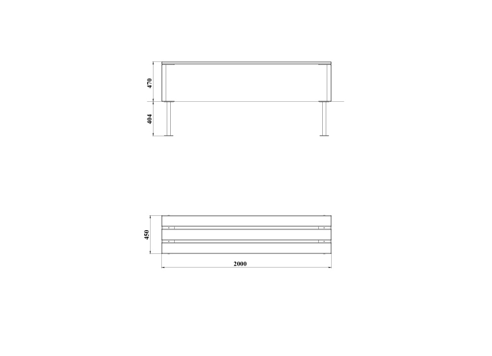 МФ 1.471 Скамейка без спинки 2 метра