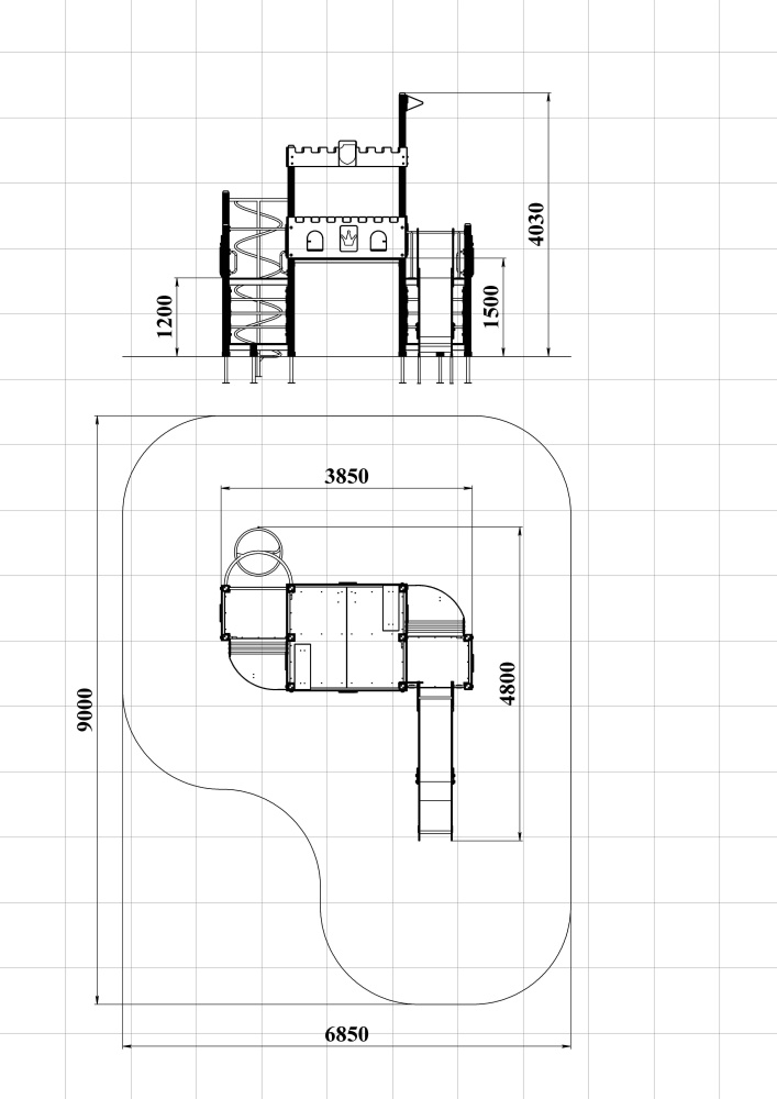 ДИК 9.112-ДПК Детский игровой комплекс Н=1200 мм