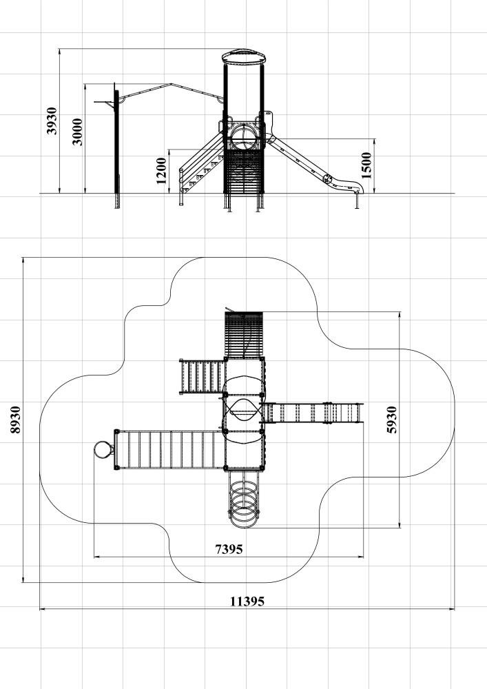 ДИК 3.051-ДПК Детский игровой комплекс Н=1500 мм