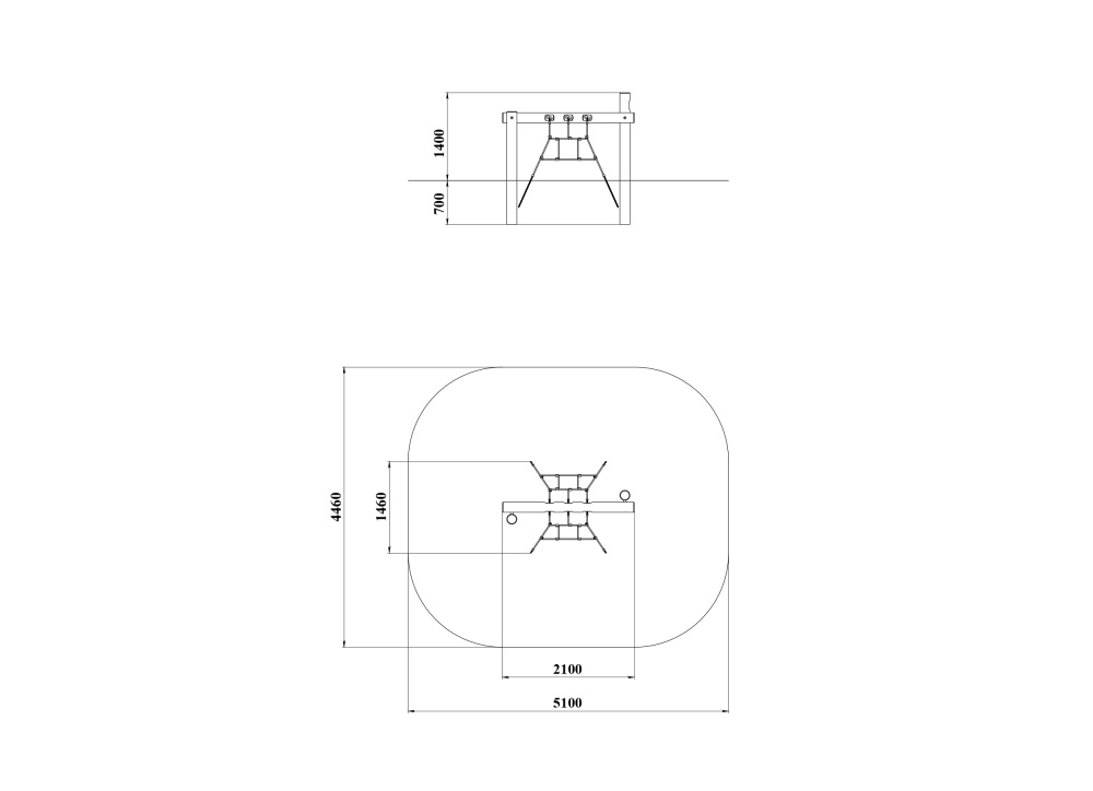 ДП 3.154 Комплекс мостик с сетками на бревнах