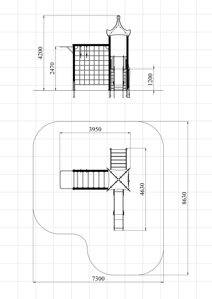 ДИК 1.03-ДПК Детский игровой комплекс Н=1200